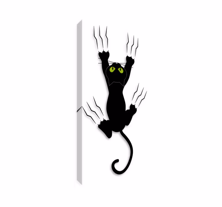 Quadro gatto adesivo per bambini da parete - TenStickers