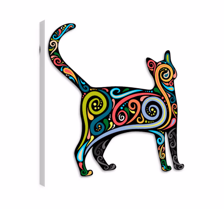 Quadro gatto vinile decorativo gatto decorato - TenStickers