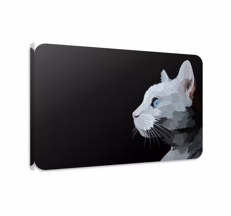 Quadro gatto faccia di gatto con occhi blu - TenStickers