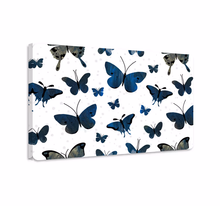 Dipinto farfalle ali di farfalla blu glitterate - TenStickers