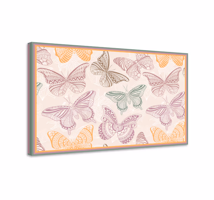 Dipinto farfalle colorate ornamentali - TenStickers