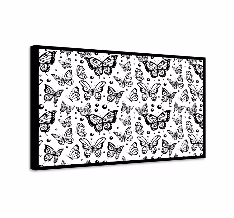 Dipinto farfalle farfalle e pois monocolore - TenStickers