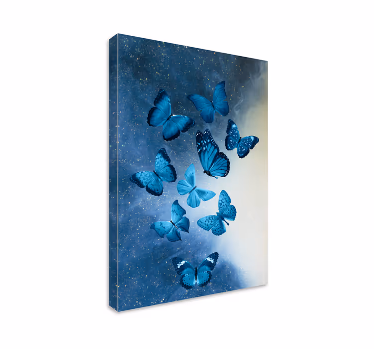 Dipinto farfalle blu maestose - TenStickers