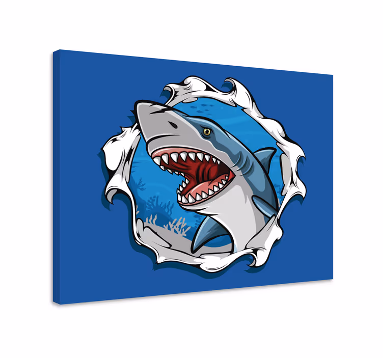 Quadro pesci squalo grande 3d - TenStickers