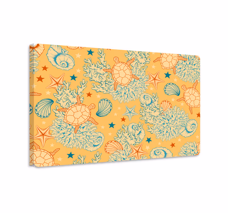 Quadro pesci vita marina colori tenui laptop - TenStickers