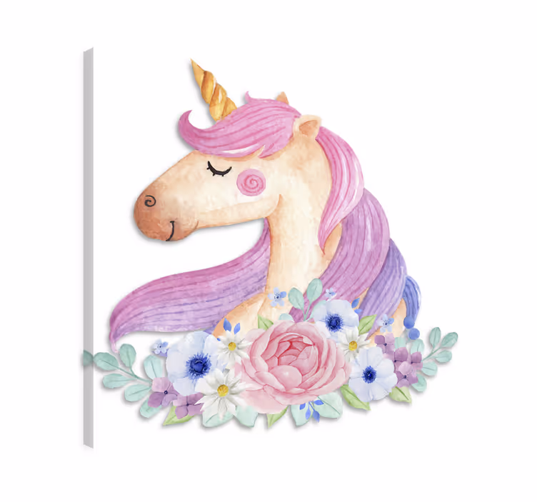 Quadro unicorno acquerello - TenStickers