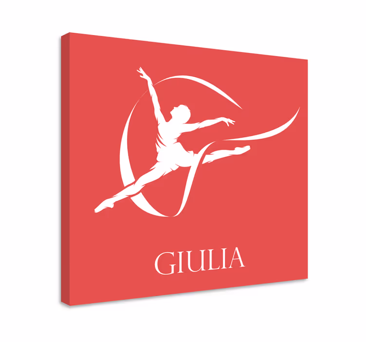 Quadro ballerina silhouette elegante di danza - TenStickers