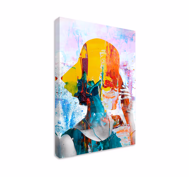 Quadro arte Arte donna colorata - TenStickers