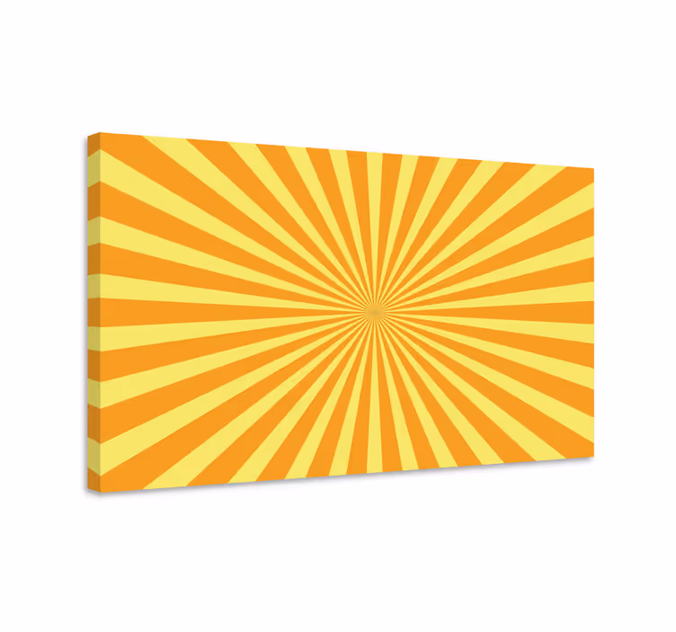 Quadro con raggi solari con effetto ottico - TenStickers