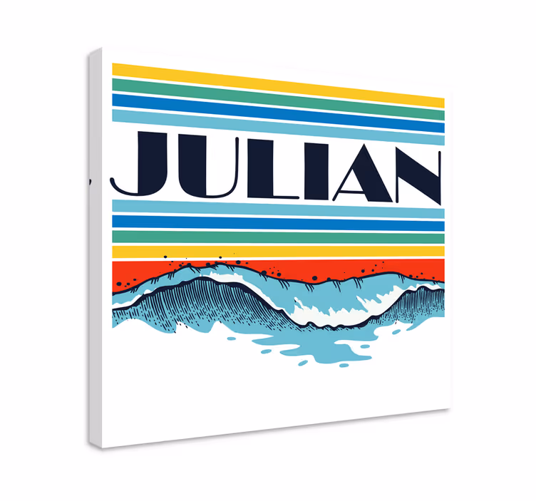 Quadro personalizzabile con onde - TenStickers