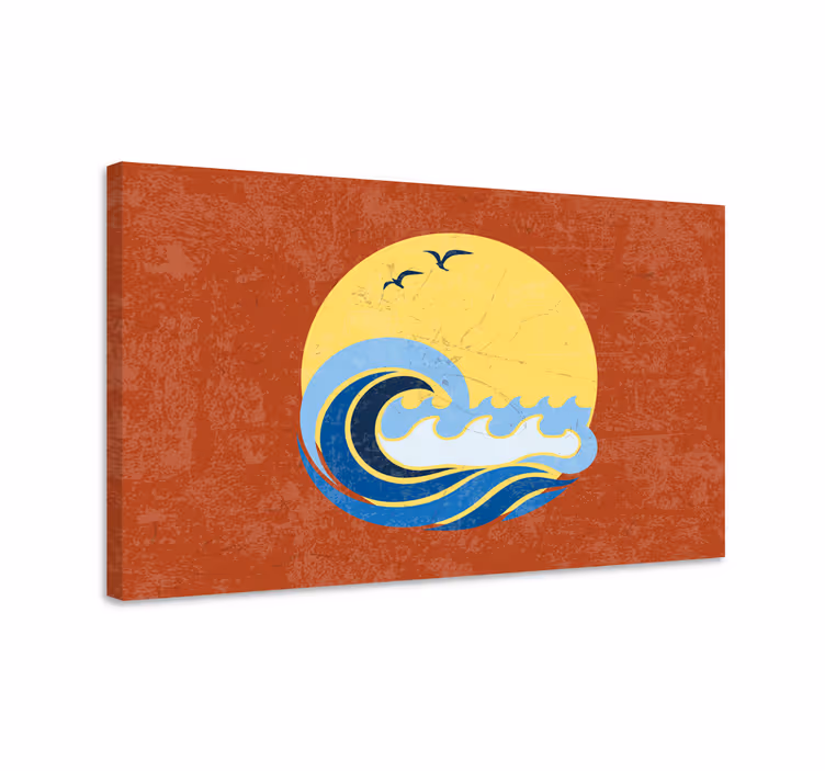Quadro con marinaio Sole, spiaggia e onda - TenStickers