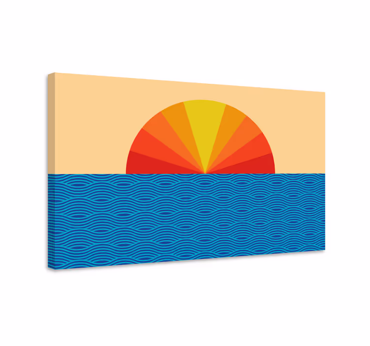 Quadro vintage riflesso del tramonto - TenStickers