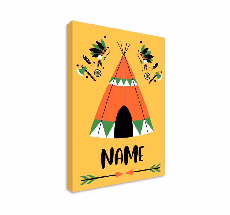 Quadro per cameretta tepee personalizzato - TenStickers