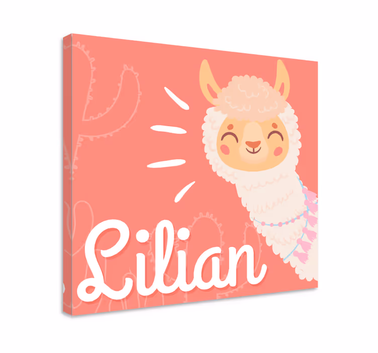 Quadri cameretta neonato lama personalizzato - TenStickers