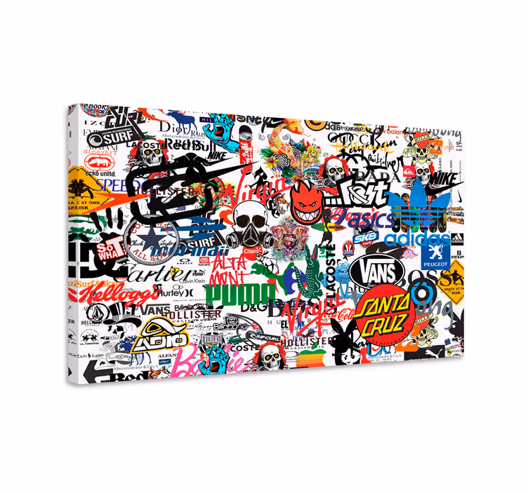 Quadro moderno collage eclettico di marca - TenStickers
