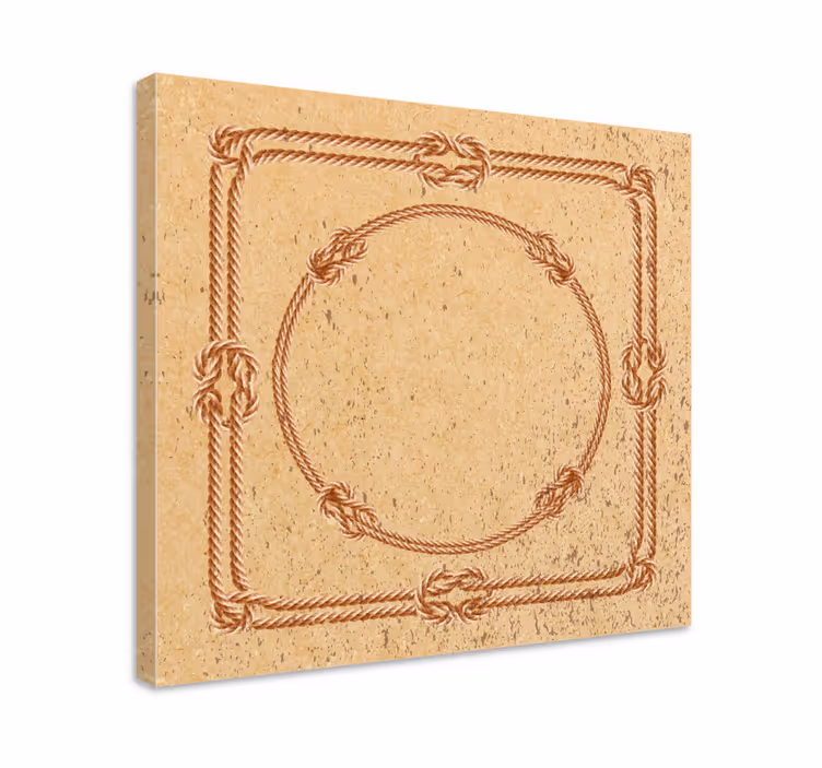 Dipinto geometrico rilievo del telaio in corda - TenStickers