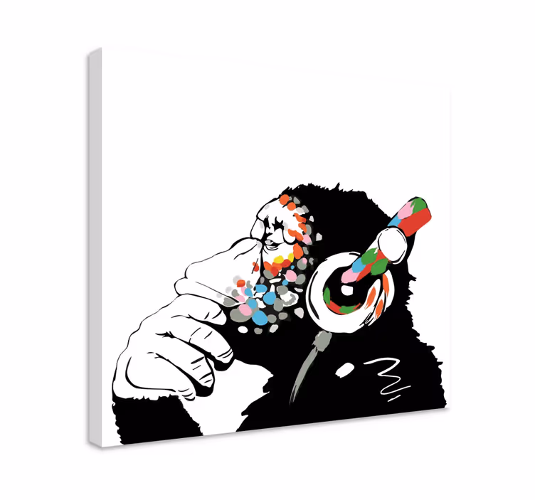 Quadro con scimmia di Banksy - TenStickers