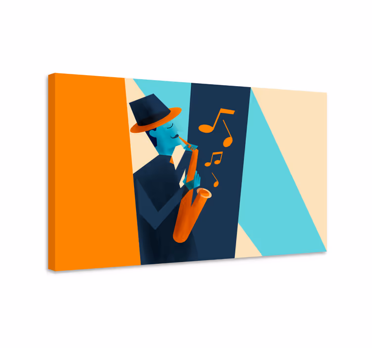 Quadro musicale sassofonista jazz - TenStickers