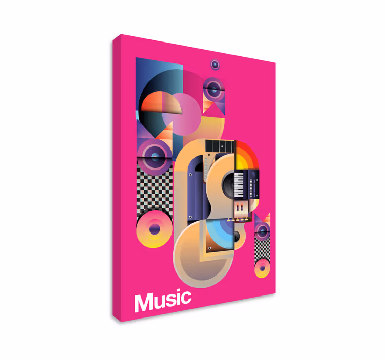 Quadro musicale sintetizzatore astratto - TenStickers