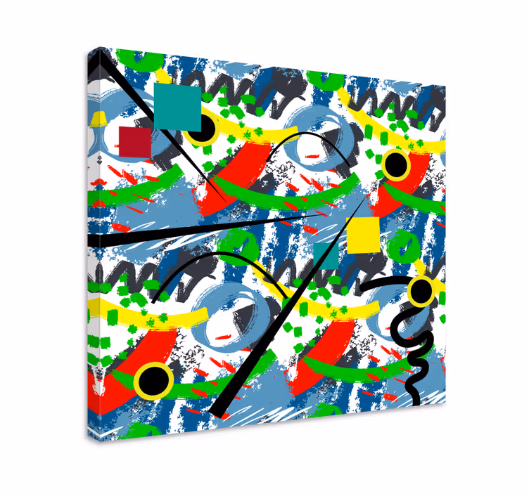 Quadro astratto caos geometrico astratto - TenStickers