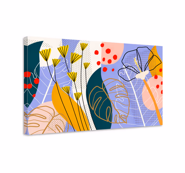 Dipinto fiori e piante composizione botanica artistica - TenStickers