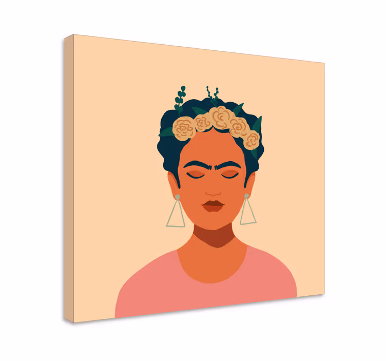 Quadri persona e personaggi ritratto ispirato a frida - TenStickers