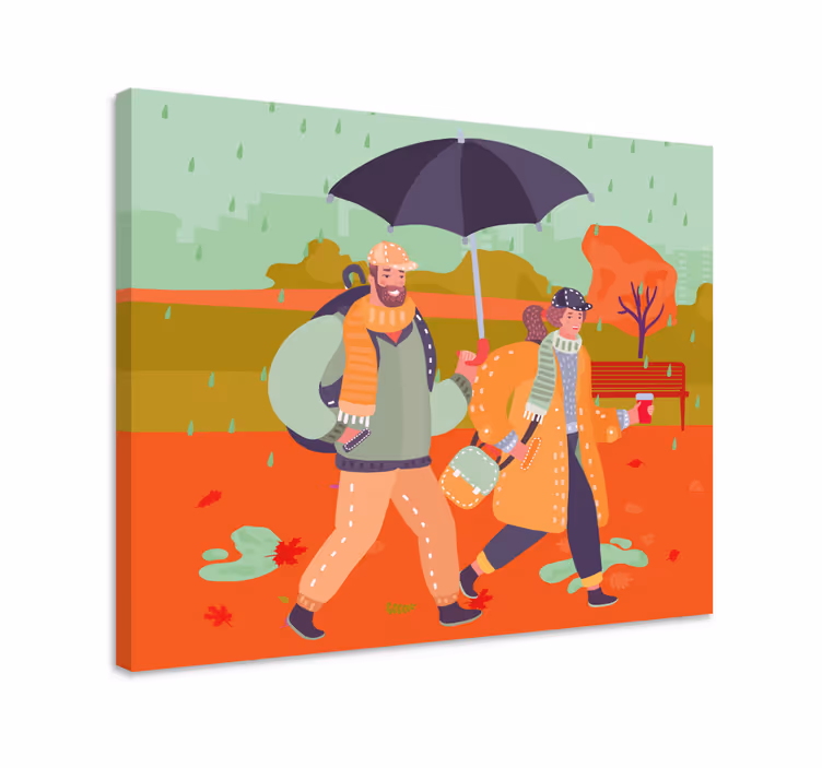 Quadri persona e personaggi coppia che cammina - TenStickers