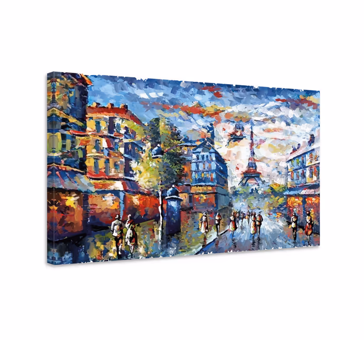 Quadro città e paesi scena di città parigina - TenStickers
