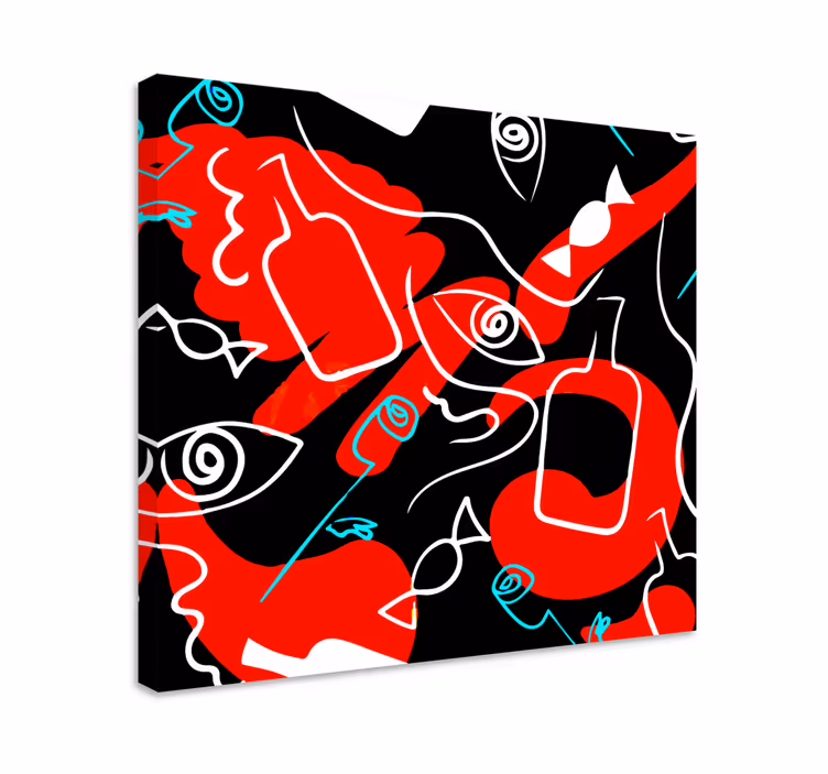 Dipinto frutta e natura morta forme astratte di frutta - TenStickers