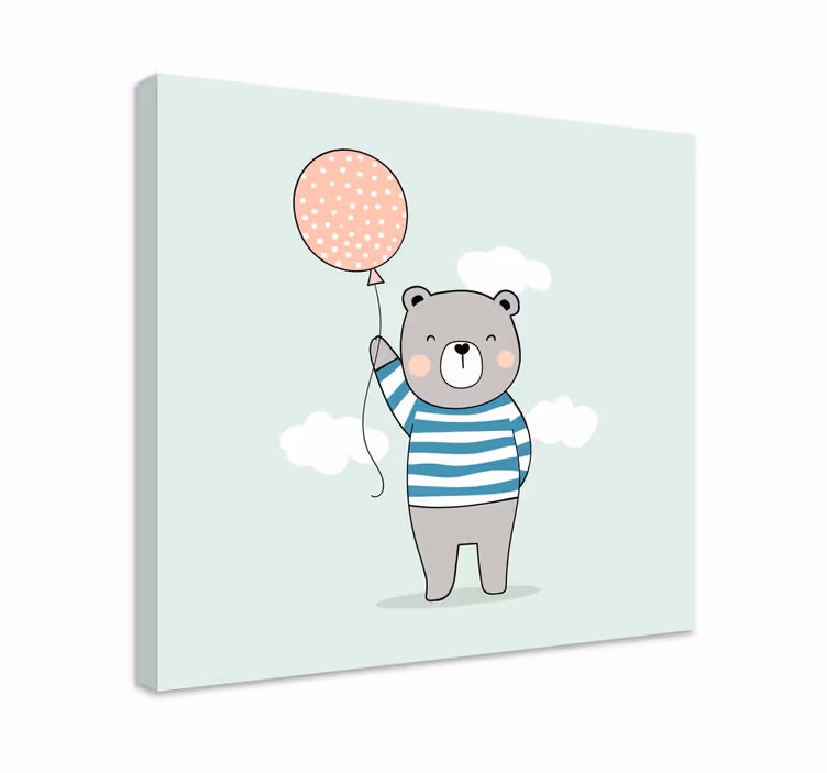 Quadro 3d orsetto palloncino - TenStickers