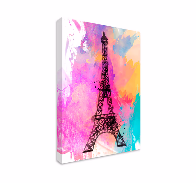 Quadro città e paesi silhouette torre eiffel - TenStickers