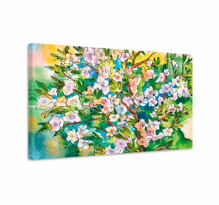 Dipinto fiori e piante esposizione floreale in fiore - TenStickers