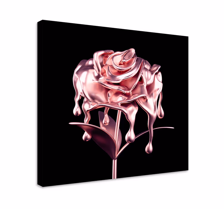 Dipinto fiori e piante rosa pink che si scioglie - TenStickers