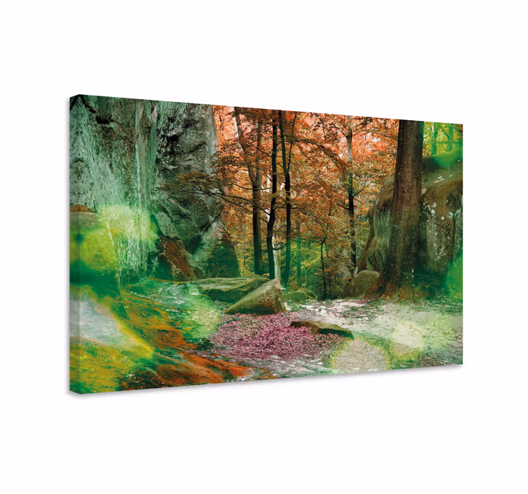 Quadro paesaggio scena sentiero nel bosco - TenStickers