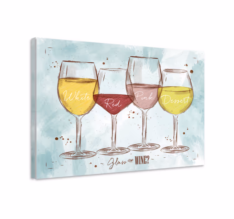 Quadro con bicchieri di vino - TenStickers