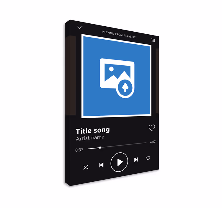Quadro con codice spotify e cane - TenStickers