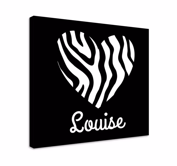 Quadro con frase cuore con nome - TenStickers