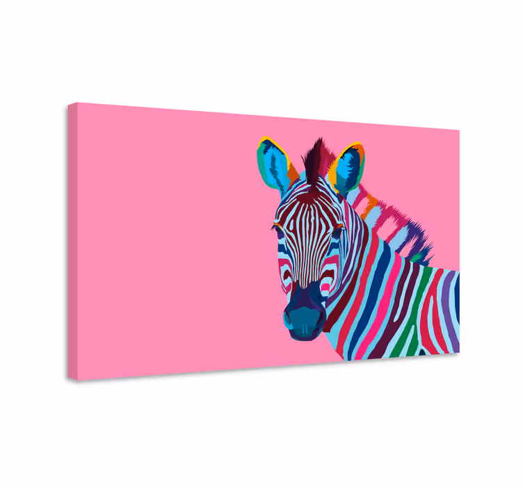 Quadro con animali e insetti immagine di zebra vivace - TenStickers