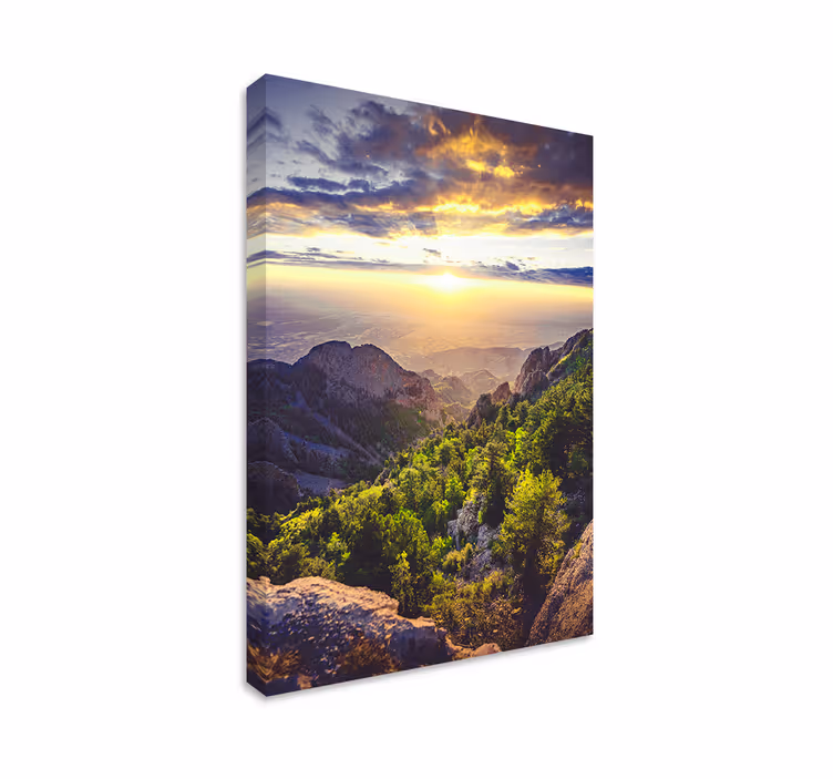 Quadro di paesaggio Alba sulla montagna - TenStickers