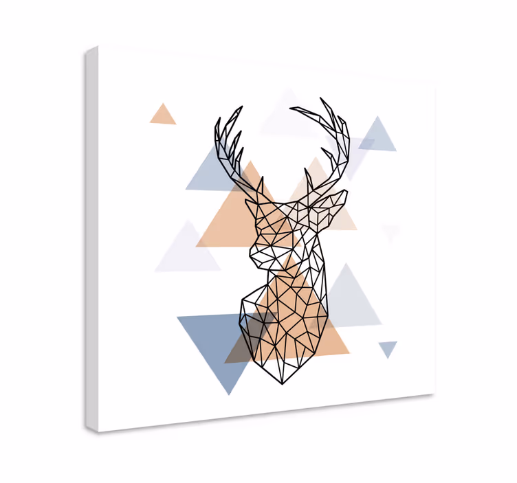 Quadro con cervo testa di cervo angolare - TenStickers