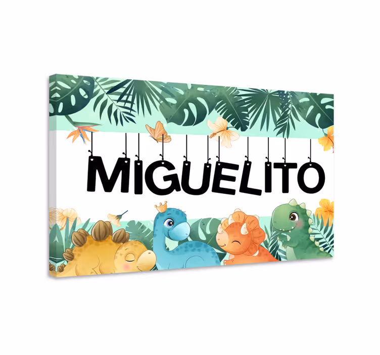Quadro con cavallo e scena di dinosauri carina - TenStickers