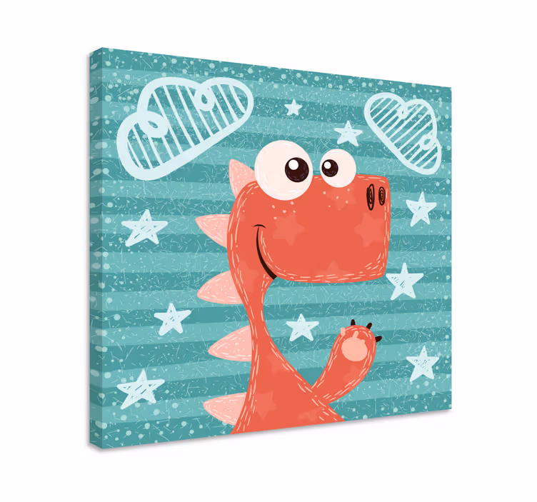 Dipinto dinosauri dinosauri carini in cartone - TenStickers