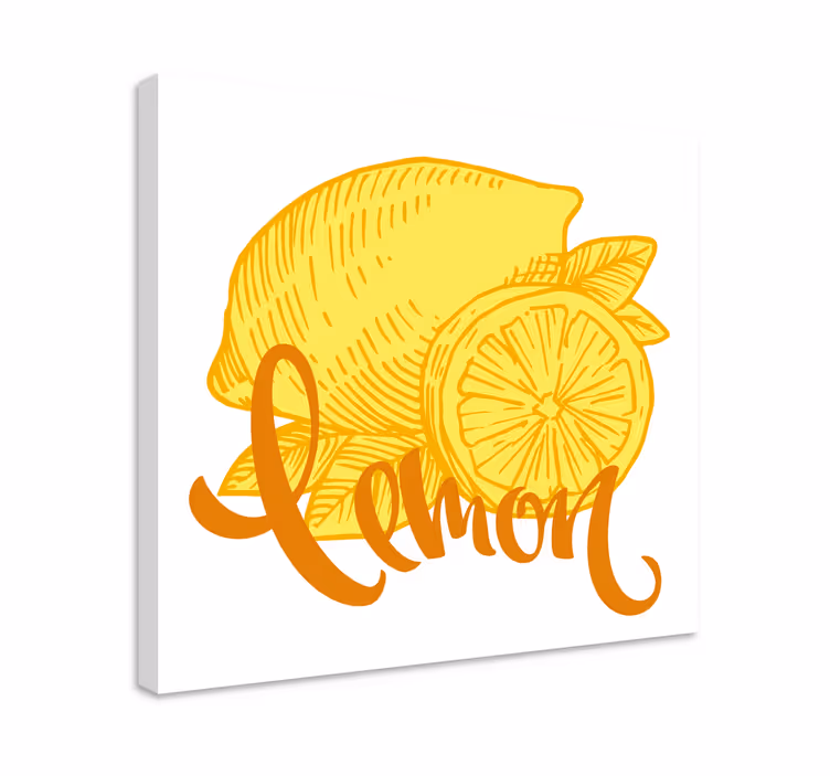 Dipinto frutta e natura morta fetta di limone - TenStickers