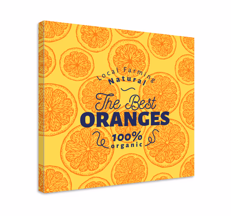 Dipinto frutta e natura morta illustrazione arance fresche - TenStickers