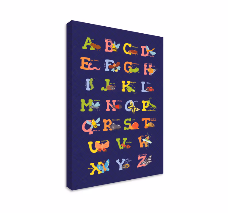 Quadro con alfabeto e lettere Alfabeto inglese - TenStickers