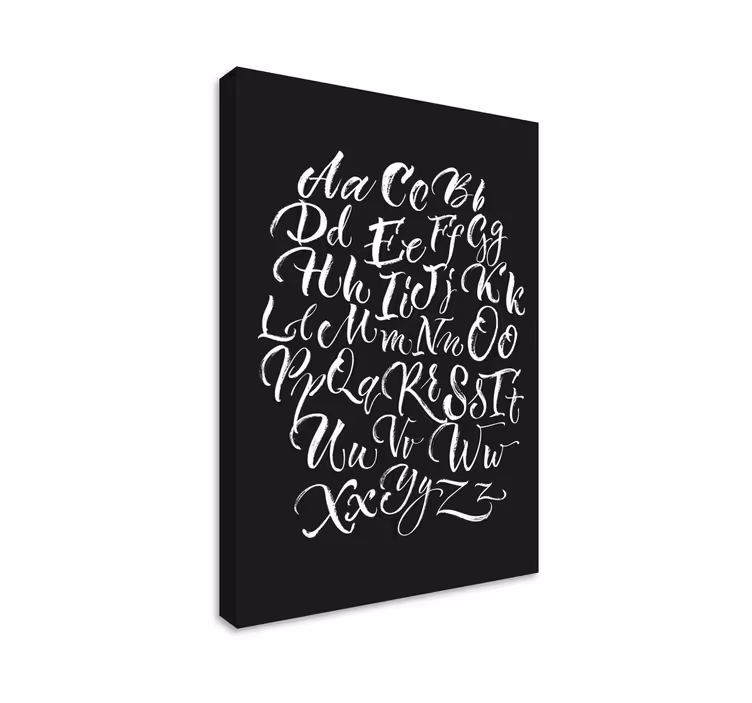 Dipinto con alfabeto e lettere esposizione elegante - TenStickers