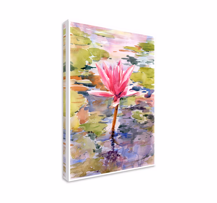 Dipinto fiori e piante serenità del fiore di giglio - TenStickers