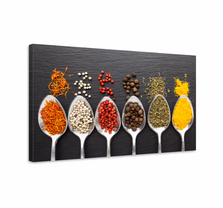 Quadro con varie spezie colorate - TenStickers