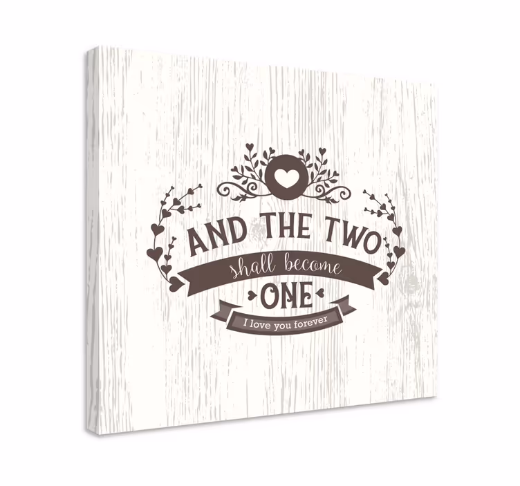 Quadro con frase l'amore unisce per sempre - TenStickers