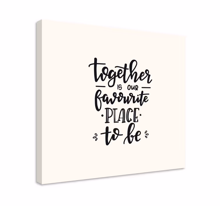 Quadro con frase insieme è il nostro - TenStickers